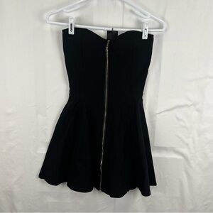 Allegra K - Women's Strapless Dress - X Small - Black - Mini Dress - NWT